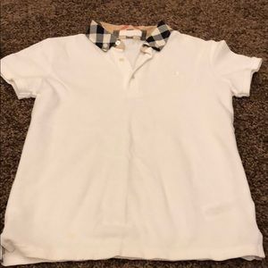 Burberry white polo